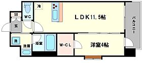 スプランディッド中之島DUE  ｜ 大阪府大阪市福島区野田4丁目（賃貸マンション1LDK・8階・40.37㎡） その2