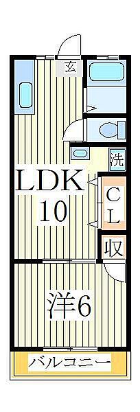 千葉県柏市篠籠田(賃貸アパート1LDK・2階・33.00㎡)の写真 その2