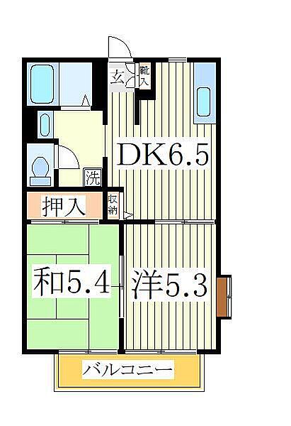 千葉県柏市緑台(賃貸アパート2DK・1階・40.30㎡)の写真 その2