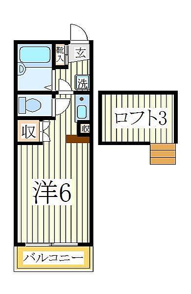 千葉県流山市江戸川台東1丁目(賃貸アパート1R・2階・19.44㎡)の写真 その2