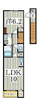 千葉県流山市東深井（賃貸アパート1LDK・2階・43.79㎡） その2