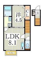 千葉県流山市向小金1丁目（賃貸アパート1LDK・2階・34.56㎡） その2