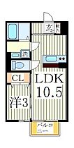 ラフォーレ壱番館  ｜ 千葉県流山市後平井（賃貸アパート1LDK・2階・33.61㎡） その2