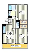 ラフォーレ上ノ台Ｂ  ｜ 千葉県柏市大島田（賃貸アパート2LDK・3階・48.37㎡） その2