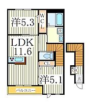 ＯＺ  ｜ 千葉県印西市大森（賃貸アパート2LDK・2階・53.88㎡） その2