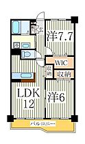 ラフレシールA  ｜ 千葉県野田市山崎（賃貸マンション2LDK・3階・62.11㎡） その1