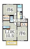 ハイムカトレアII  ｜ 千葉県野田市山崎（賃貸アパート2LDK・2階・53.48㎡） その1