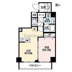 プレール・ドゥーク本所吾妻橋V 5階1LDKの間取り