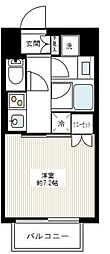 サンウッド錦糸町フラッツ 2階1Kの間取り
