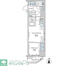 パークアクシス錦糸町ヴェール 1LDKの間取図画像