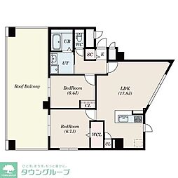 S-FORT亀戸 1202 12階2LDKの間取り