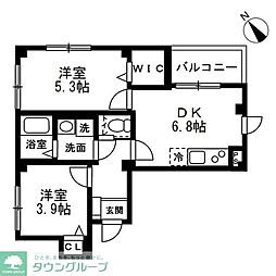（仮称）江東区古石場1丁目新築 401 4階2DKの間取り