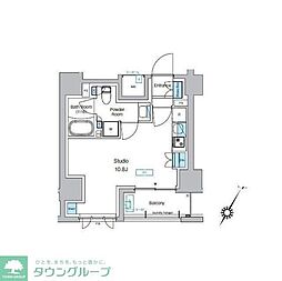 プレディアコート森下テラス ワンルームの間取図画像