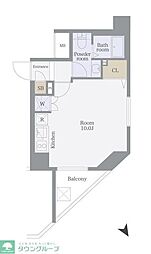 ARTESSIMODIO ワンルームの間取図画像