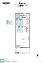 プラウドフラット清澄通り 1Kの間取図画像