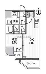 ALTERNA亀戸3 1DKの間取図画像