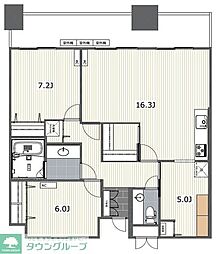 リバーサイド隅田セントラルタワー 3LDKの間取図画像