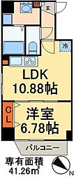 PineWell's 1LDKの間取図画像