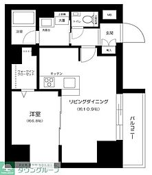 クレヴィスタ元浅草 1LDKの間取図画像
