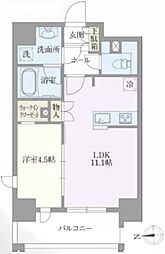 ライトテラス浅草 1LDKの間取図画像