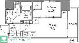 GRANPASEO森下 1DKの間取図画像
