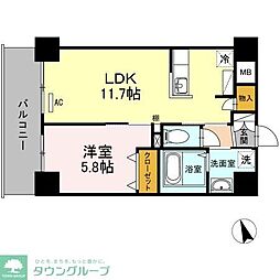 ブリスキューブ 1LDKの間取図画像