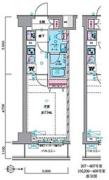 ジェノヴィア押上スカイガーデン 1Kの間取図画像