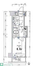 ジーベック錦糸北斎通り 1Kの間取図画像