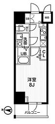 ジェーヴィア両国4スカイガーデン 1Kの間取図画像