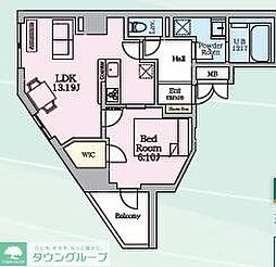 Daiwaグレイスメゾン亀戸 1LDKの間取図画像