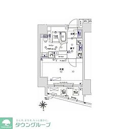 ルクシェール東向島 1Kの間取図画像