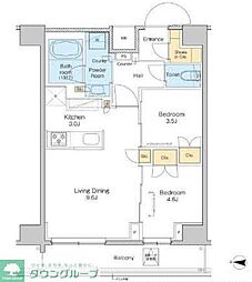 プラウドフラット本所吾妻橋 2LDKの間取図画像