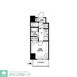 プレール・ドゥーク西大島駅前 1Kの間取図画像