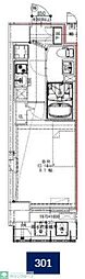 S-RESIDENCE錦糸町パークサイド 1Kの間取図画像