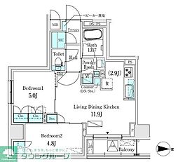 ASMACIMAISON両国1 2LDKの間取図画像