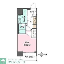 エムズイースト亀戸2 1Kの間取図画像