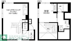 ブライト住吉 1LDKの間取図画像