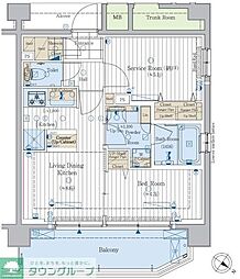 プラージュリュー押上 1SLDKの間取図画像
