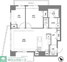 プロスペクト清澄庭園 2LDKの間取図画像
