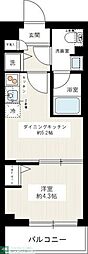 Genovia墨田八広skygarden 1DKの間取図画像