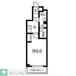 ジュイールパルフェ平井 1Kの間取図画像