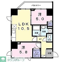 ザ・グラン キース 2LDKの間取図画像