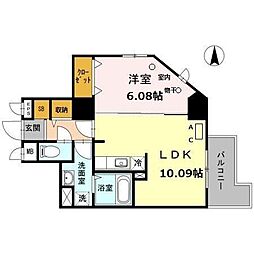 AREA385 1LDKの間取図画像