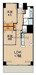 マンションニュー清澄 2LDKの間取図画像