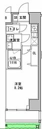 S-RESIDENCE押上Clair 1Kの間取図画像