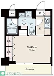 S-RESIDENCE木場fluspark 1Kの間取図画像