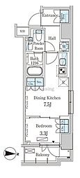ParkAxis錦糸町WEST 1DKの間取図画像