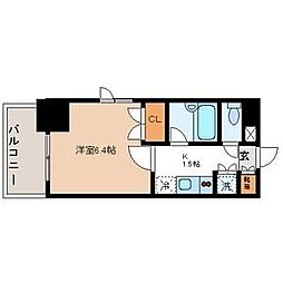 フォレシティ両国 1Kの間取図画像