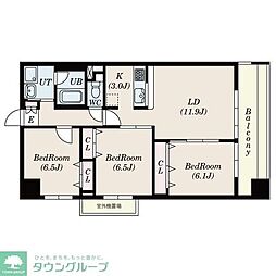 S-FORT亀戸 3LDKの間取図画像