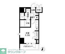 モンパレ入谷 1Kの間取図画像